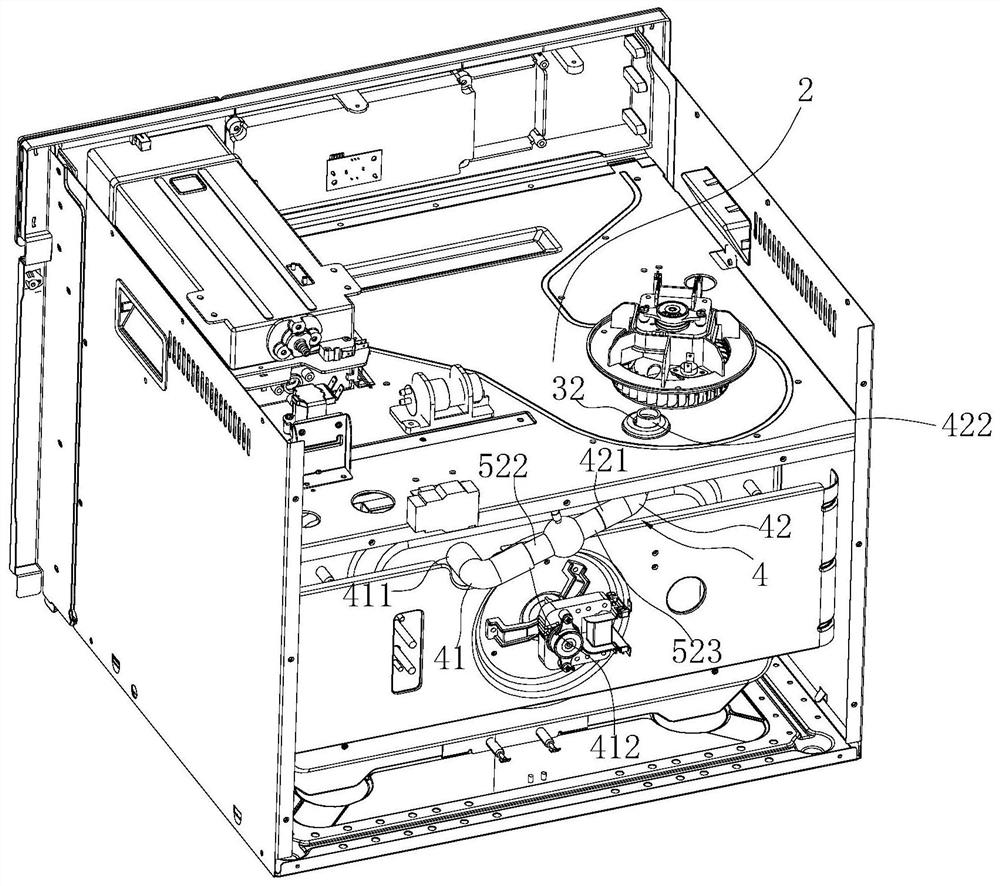 Exhaust structure of steaming and baking cooking equipment and steaming and baking all-in-one machine