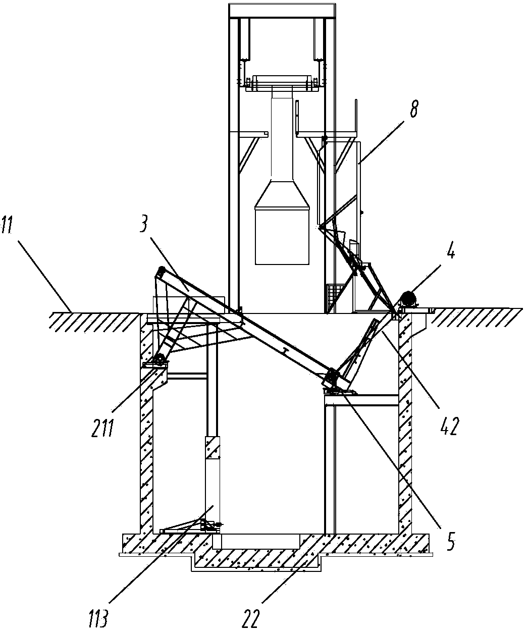 Flat-in and flat-out type garbage transfer station and operating method thereof