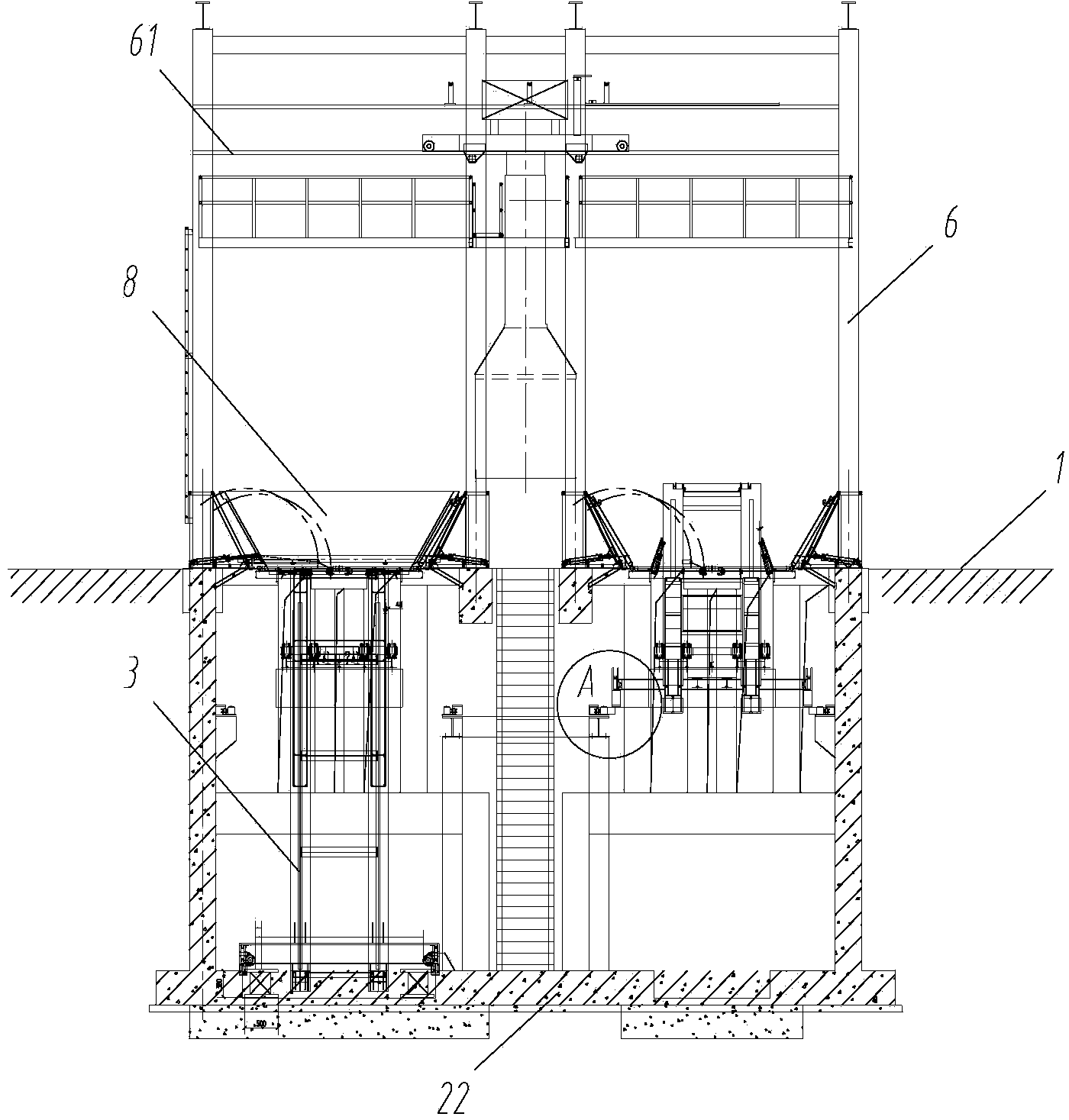 Flat-in and flat-out type garbage transfer station and operating method thereof