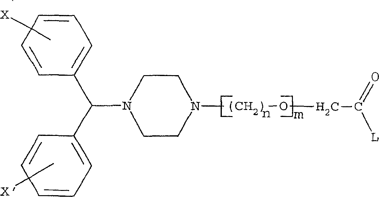 Pharmaceutical composition of piperazine derivatives