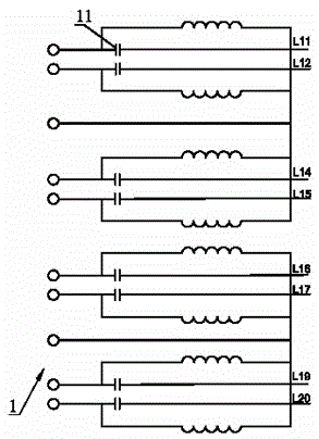 Network port transformer adopting electronic circuit structure to replace magnetic core coil