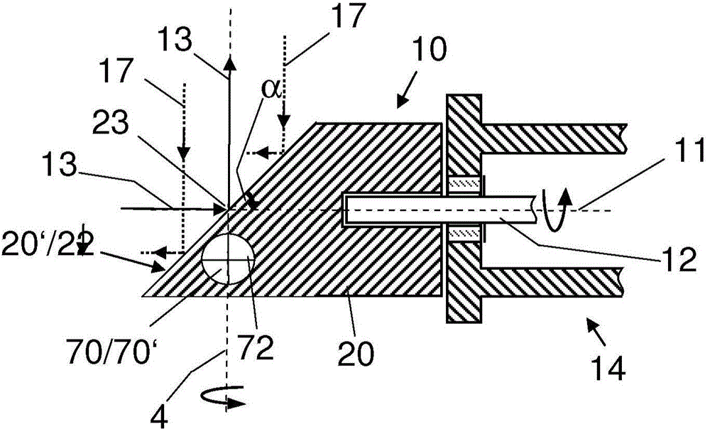 Measuring device for optically scanning an environment