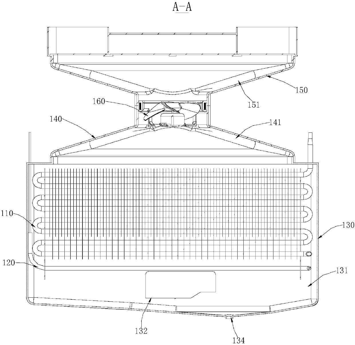 Refrigerator air-cooling evaporator defrosting structure and refrigerator