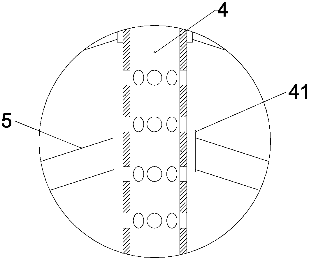 Circular-swing loosening treatment device for contaminated soil