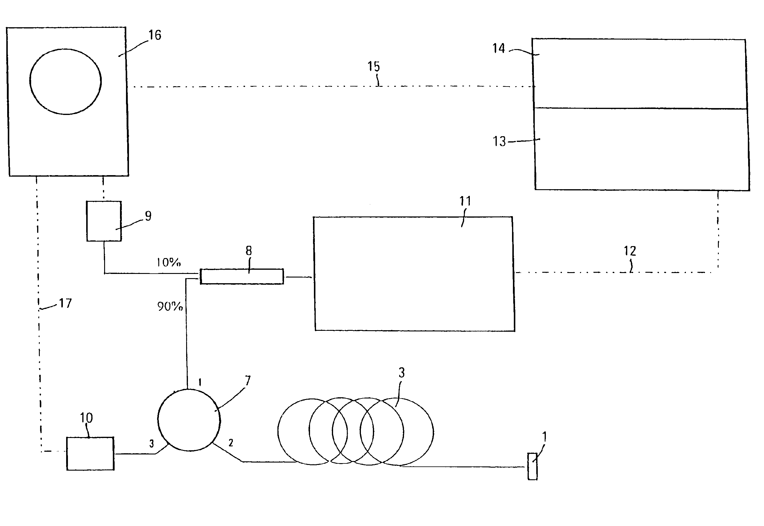 Measuring method for individual fibers of cables