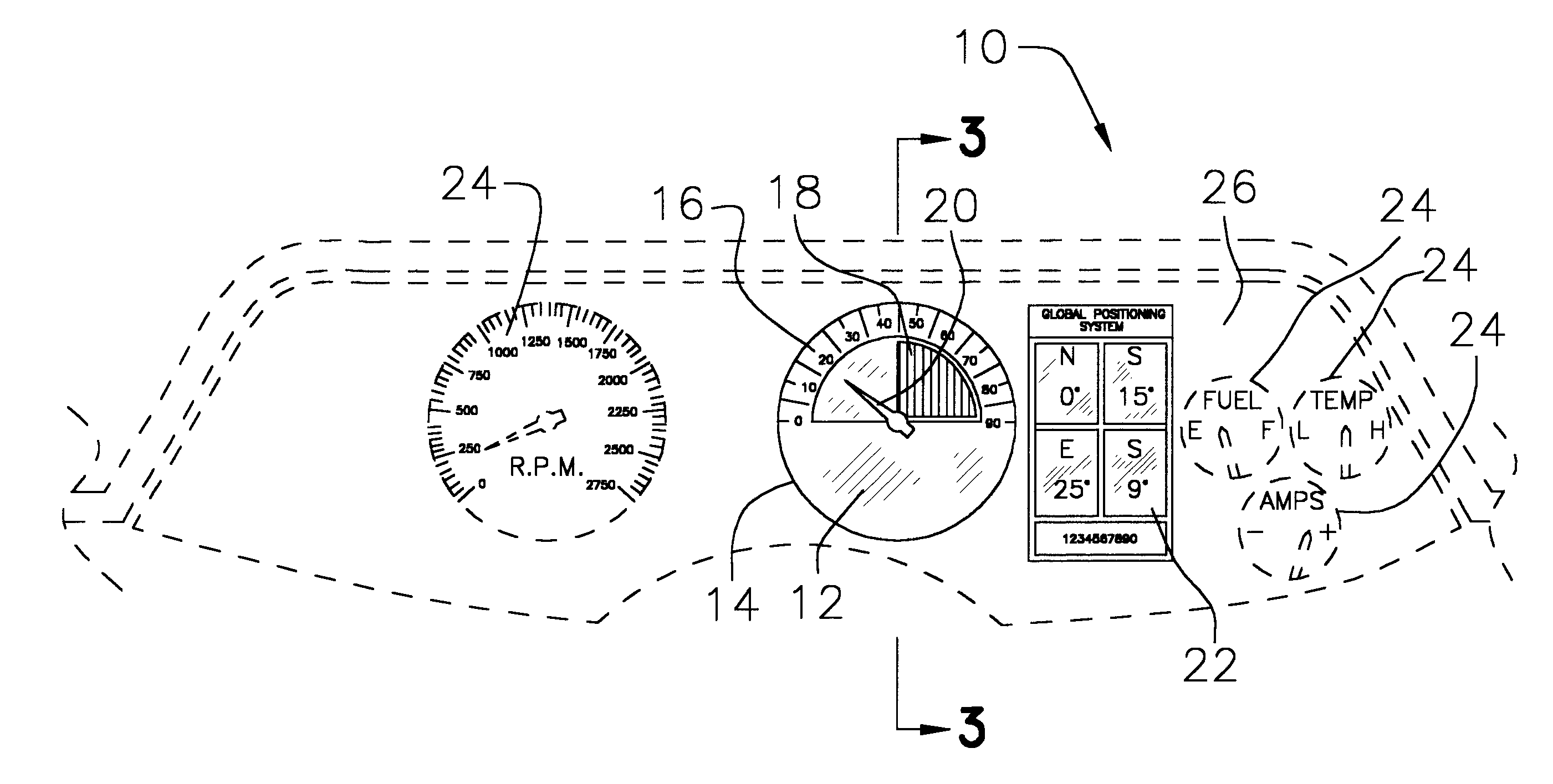 Speed limit indicator and method for displaying speed and the relevant speed limit