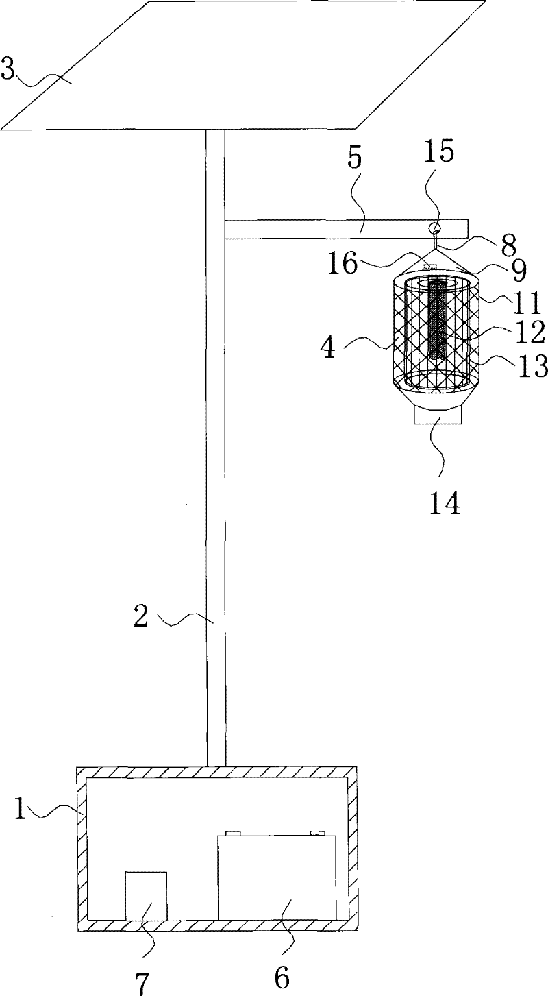 Solar insect-killing lamp