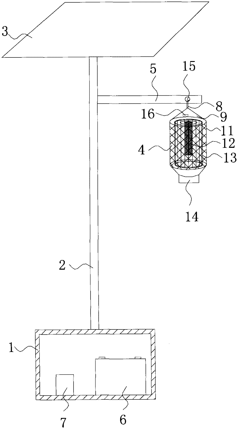 Solar insect-killing lamp