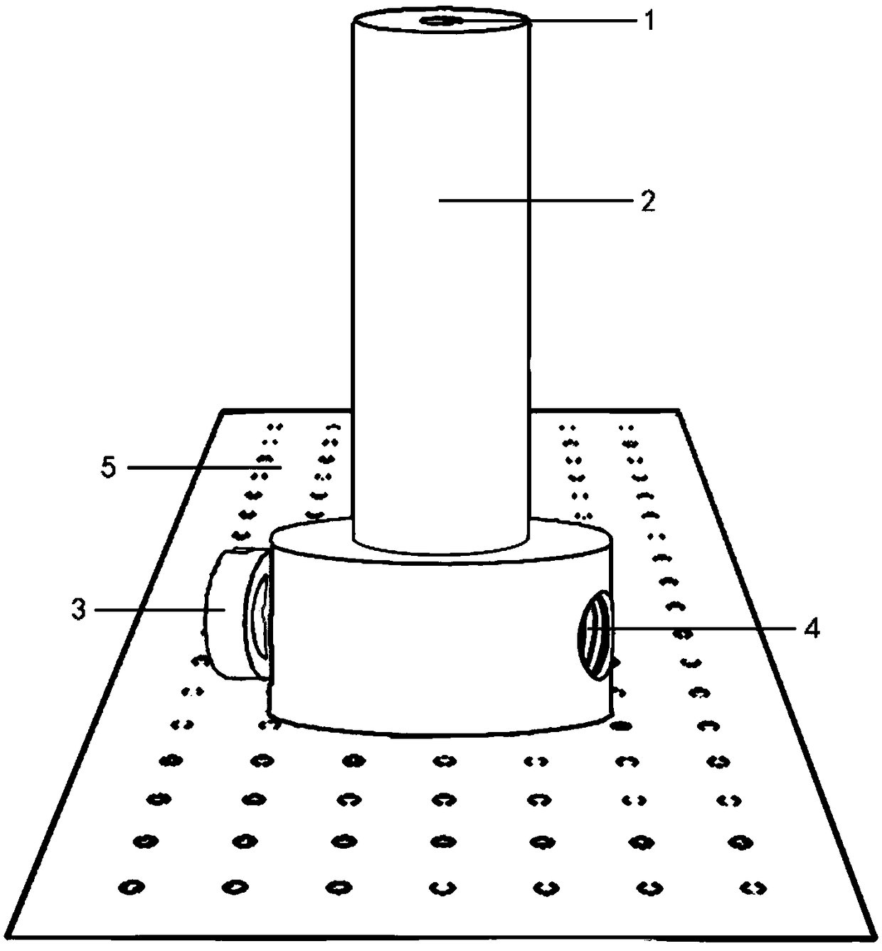 Hypogastrium puncturing, positioning and fixing device