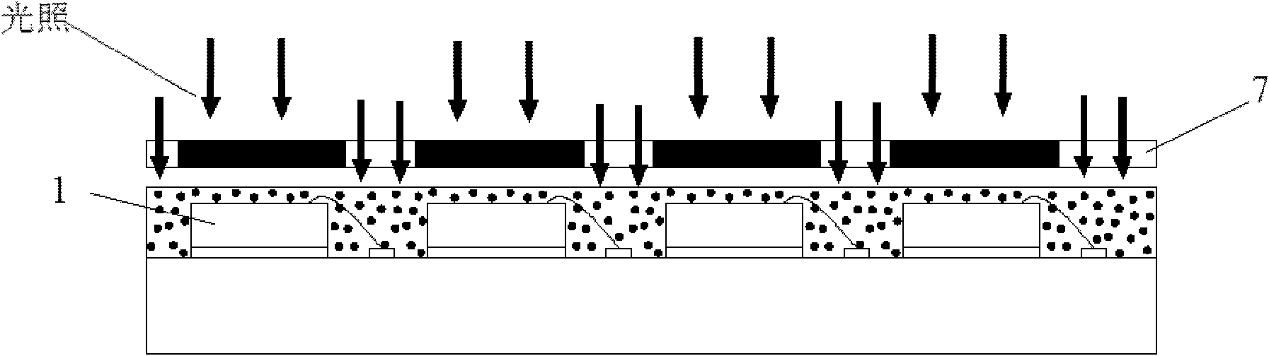 High-power white-light LED fluorescent powder coating method