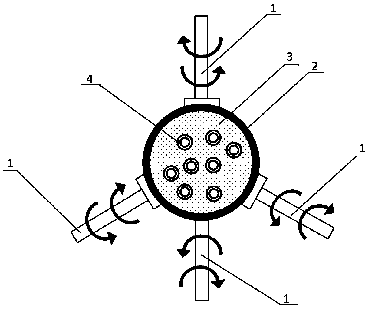 Method for preparing polymer hollow microspheres using three-dimensional random flow field