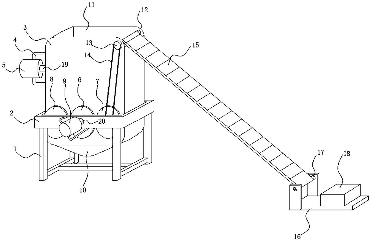 Treatment device for civil engineering construction waste