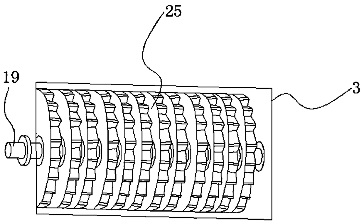 Treatment device for civil engineering construction waste