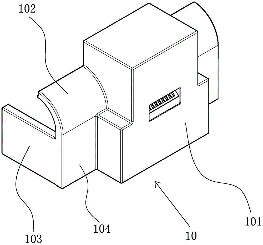 A wrap-around top-side range hood