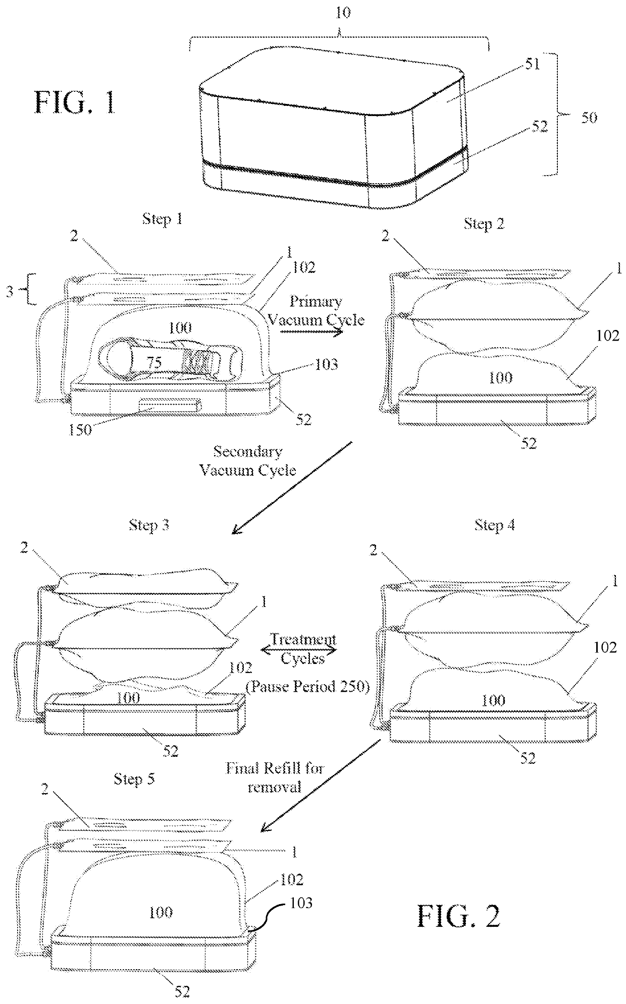 Plasma treatment device and method of treating items