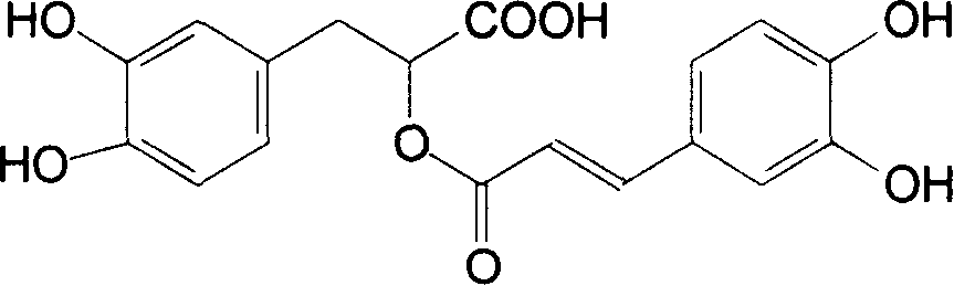 Preparing technique for separating and purifying rosmarinic acid by big-hole adsorption resin