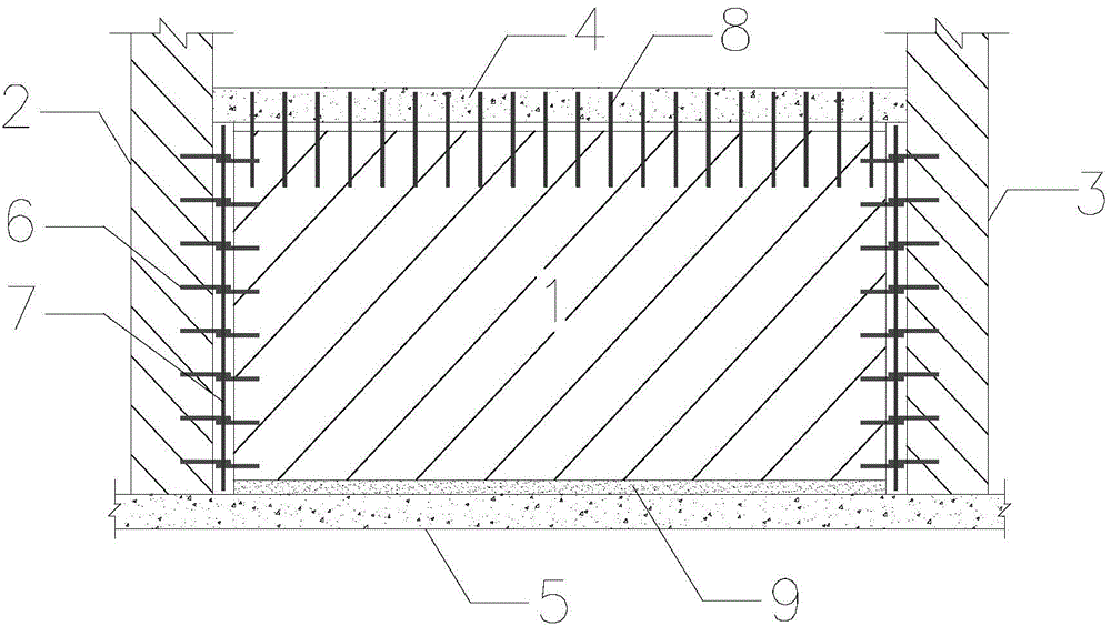 Hanging flexible connection of precast concrete infill wall