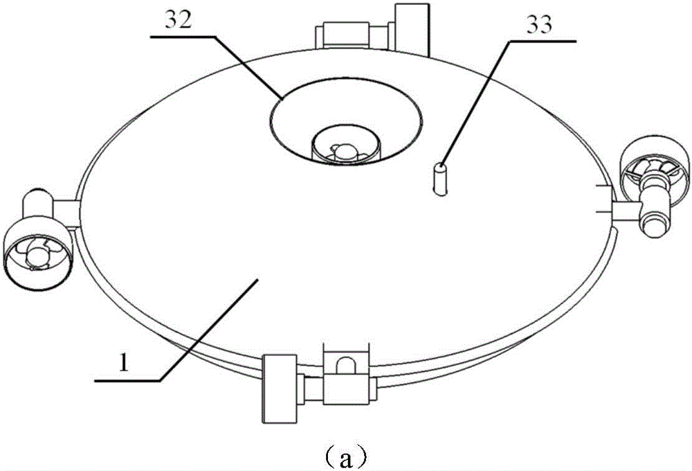 Disc-shaped underwater vehicle based on vortex motion