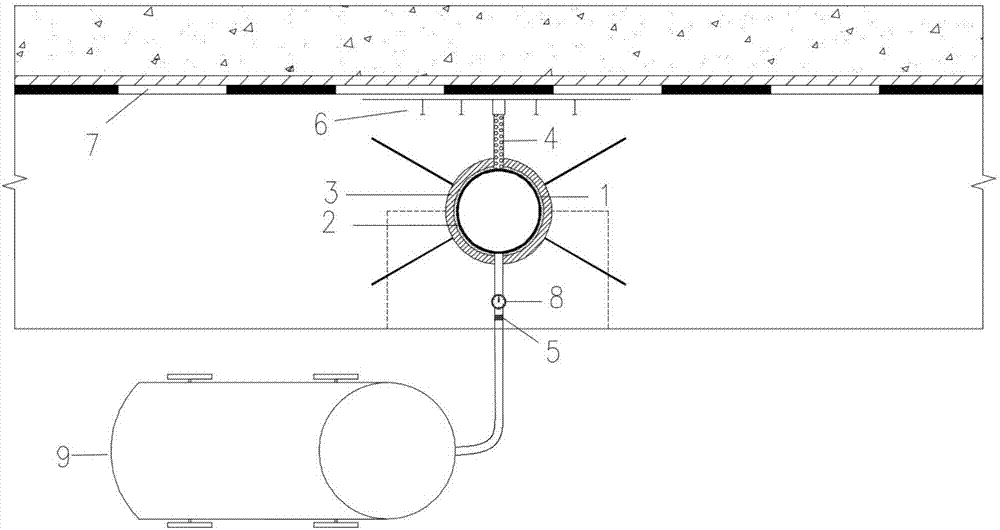 Replaceable and inflatable type water stopping belt used for mining method tunnel