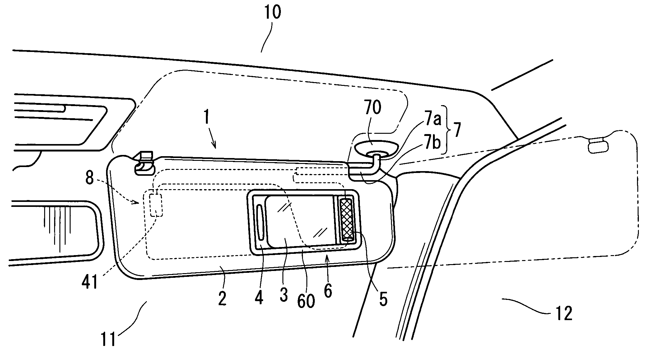 Vehicle sun visors having lighting devices