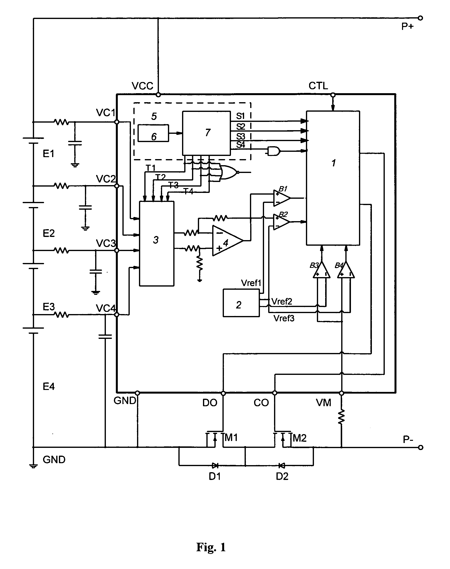 Protective circuits for secondary battery packs