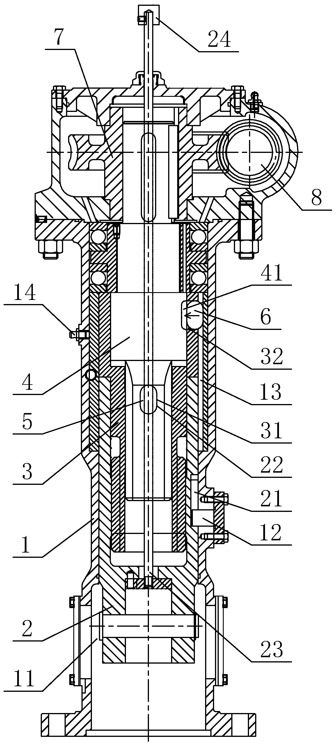 Quick opening and closing valve driving mechanism capable of realizing lifting, rotating and clamping