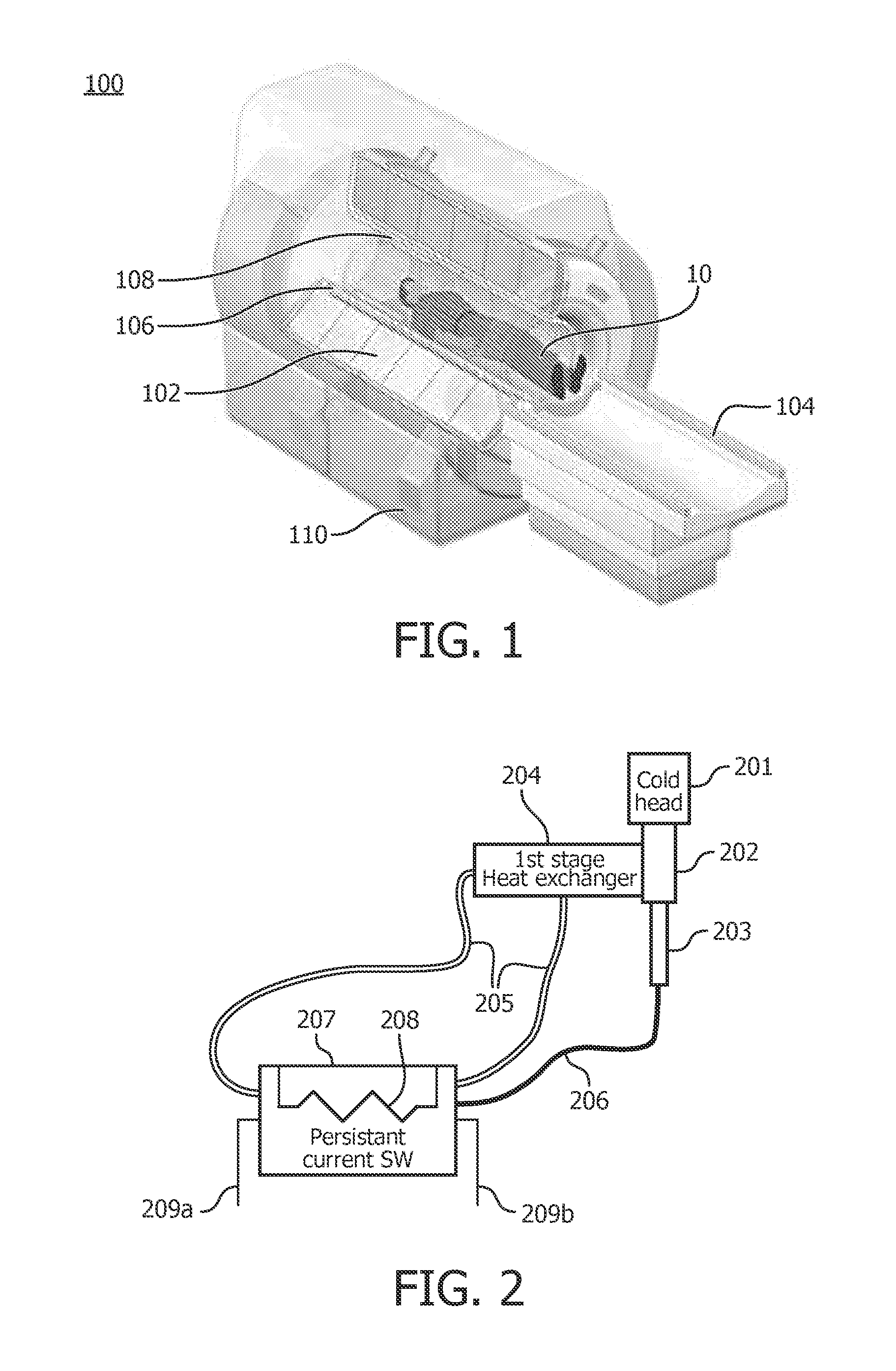 Low-loss persistent current switch with heat transfer arrangement