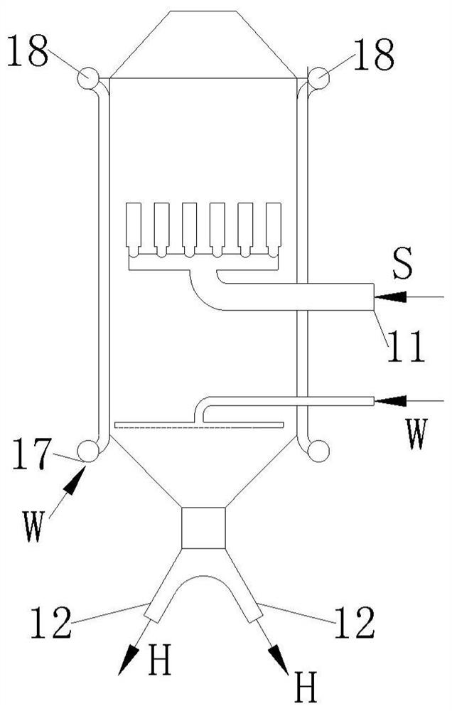 Air distribution and slag cooling device and method for fluidized bed gasifier