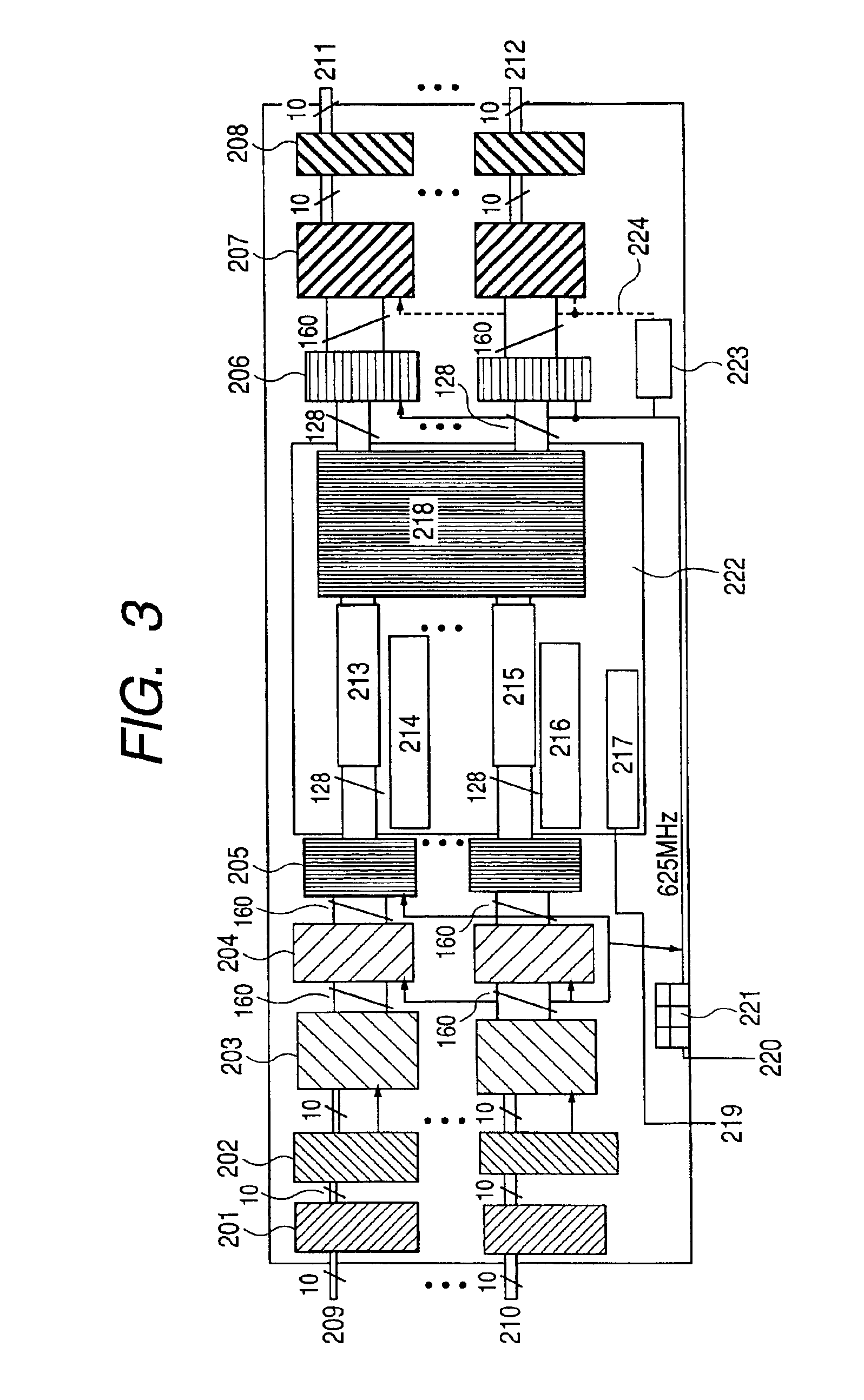 Wavelength division multiplexed optical interconnection device