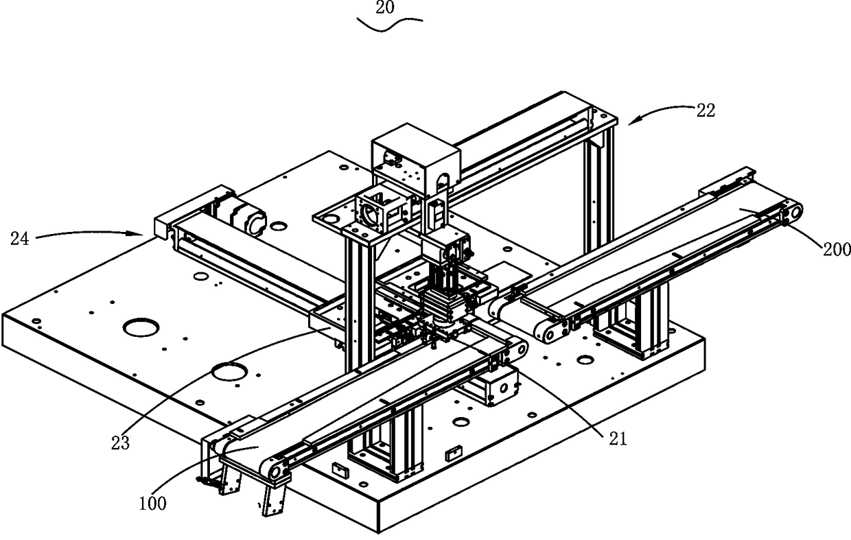 A mobile phone case accessories labeling machine