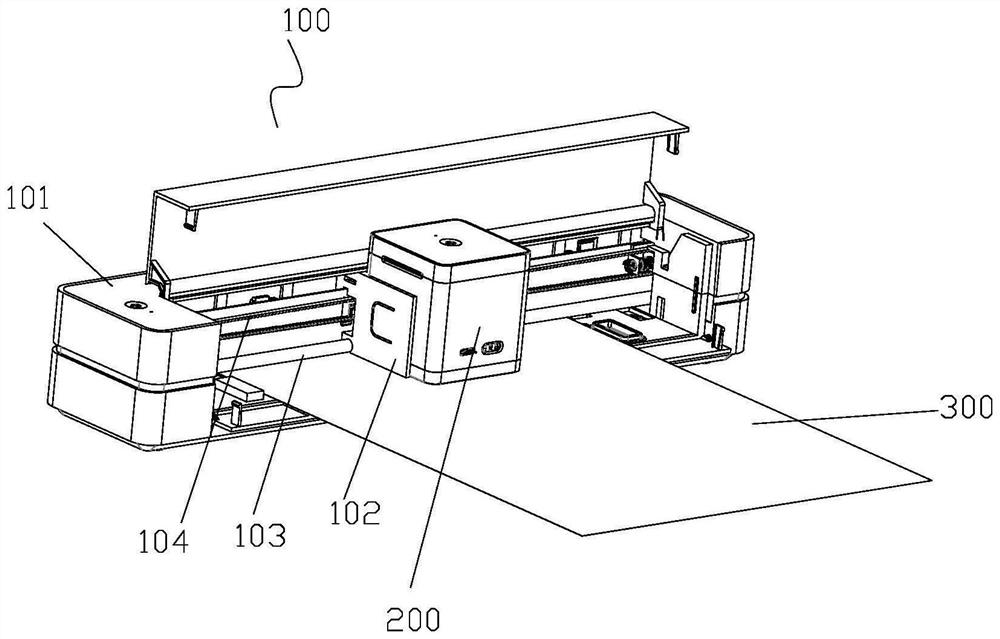 Printing system based on portable printer and expansion piece and control method