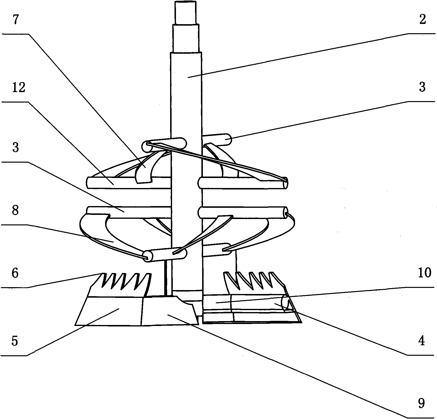 Disposed substance mixing plant