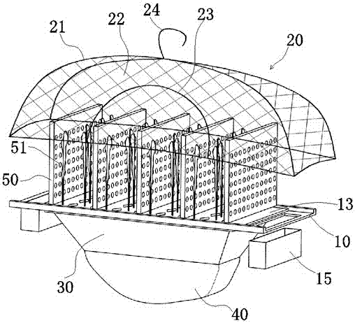 A kind of armyworm feeding device and using method thereof