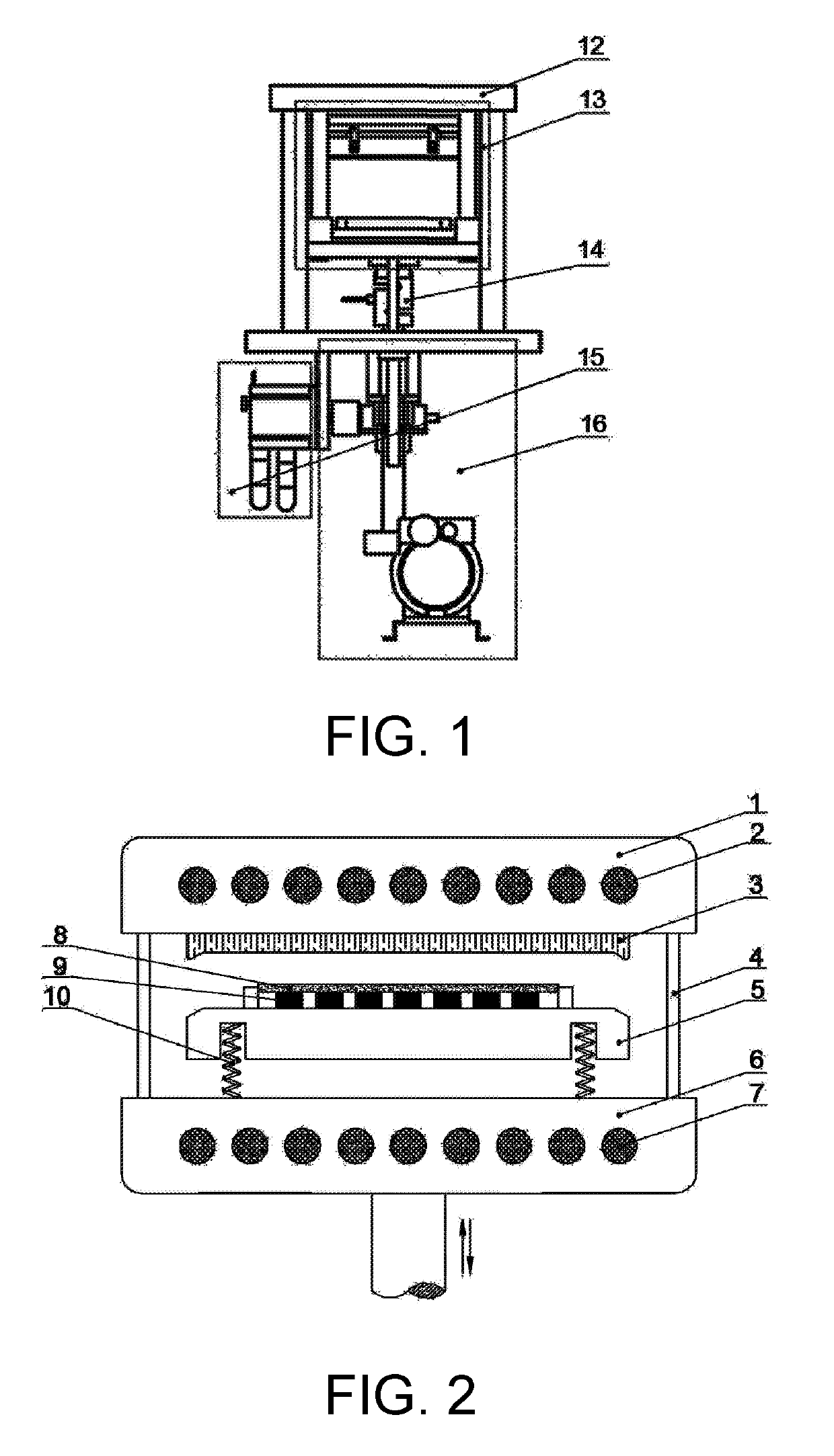 Device and method for pressure-molding Anti-overheating csp fluorescent membrane