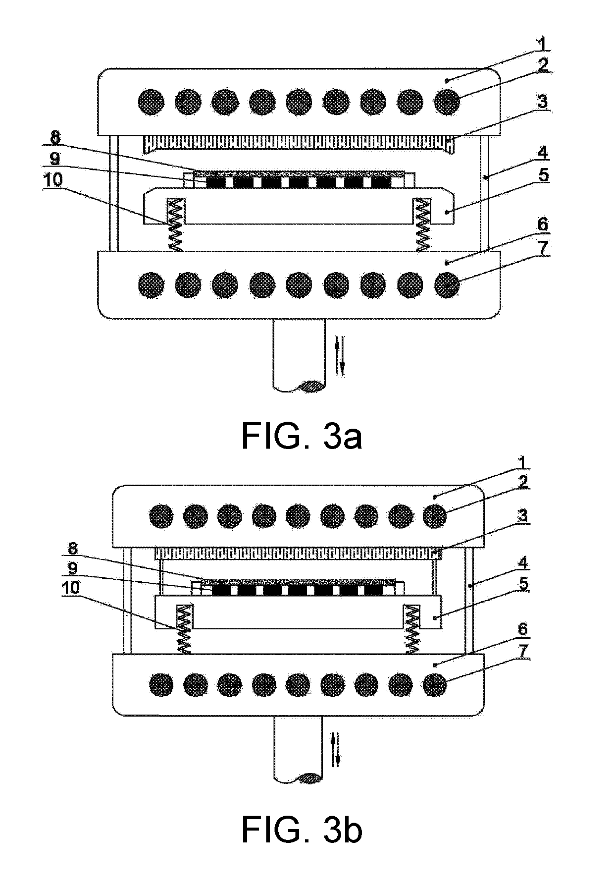 Device and method for pressure-molding Anti-overheating csp fluorescent membrane