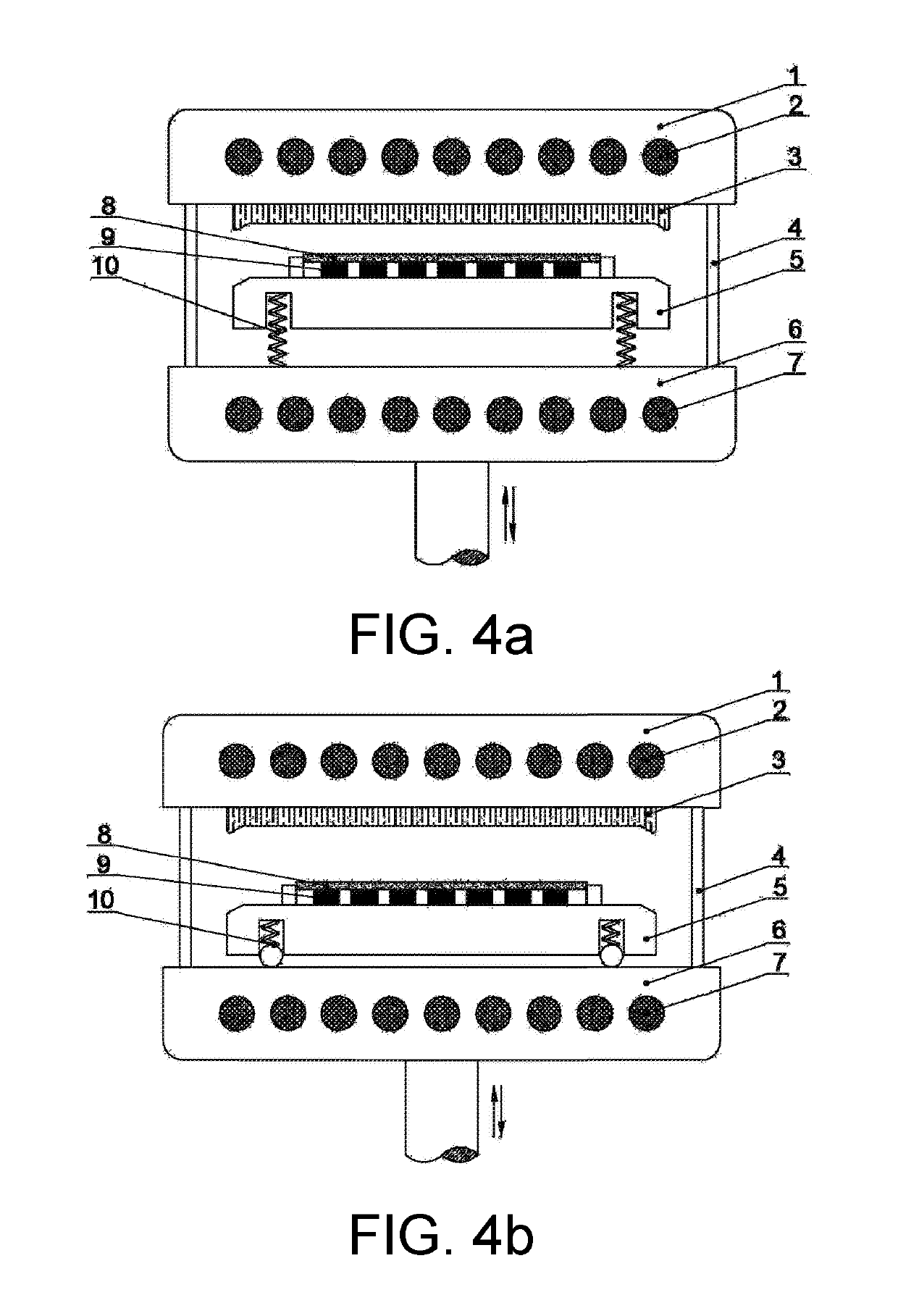 Device and method for pressure-molding Anti-overheating csp fluorescent membrane