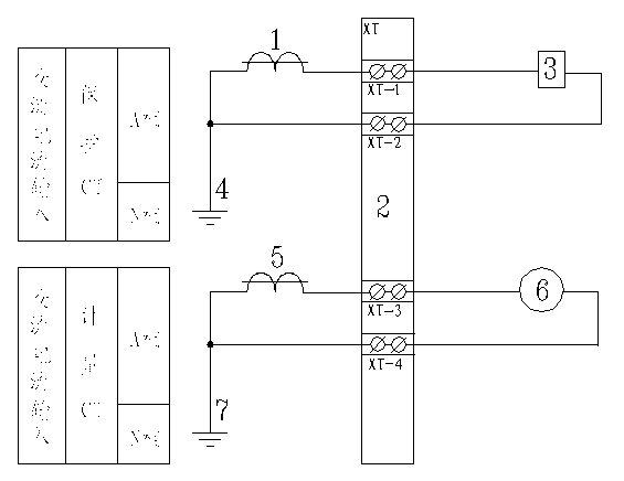 Fast checking method of high-voltage cabinet current transformer secondary loop line