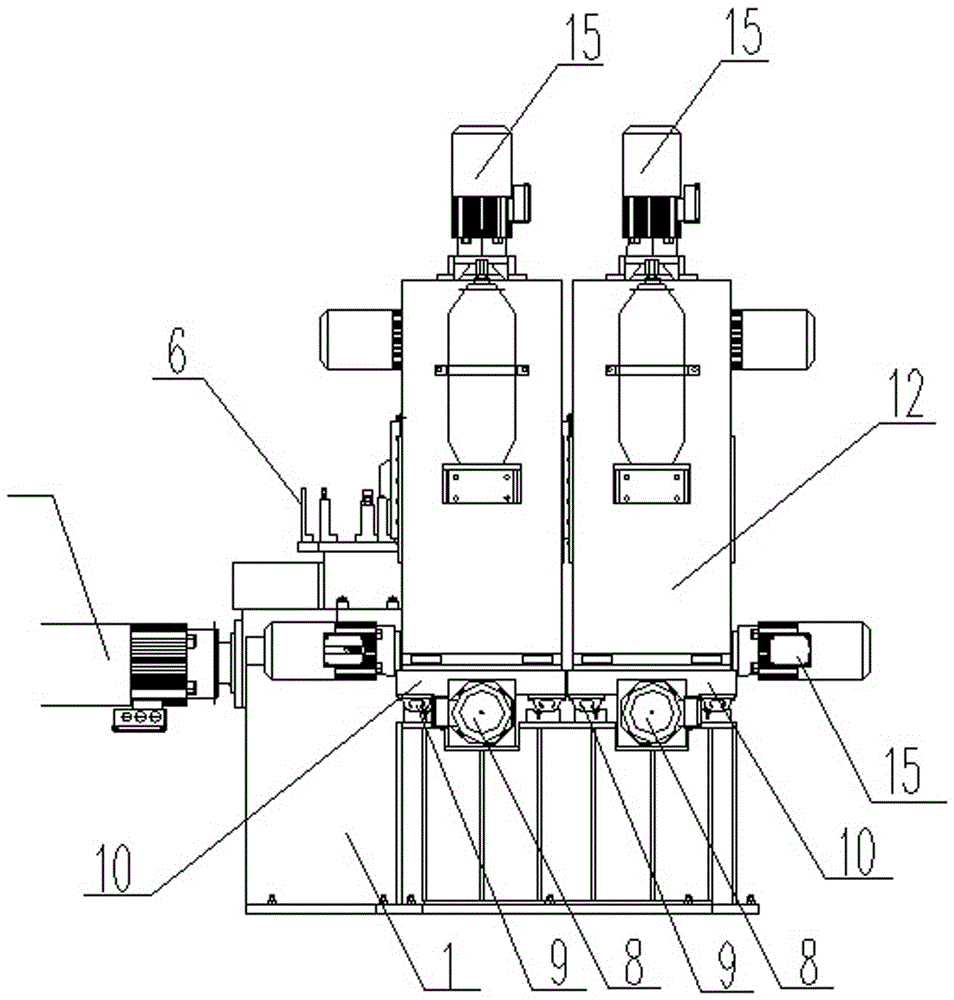 A grinding mechanism for automatic grinding and cleaning machine of crankshaft