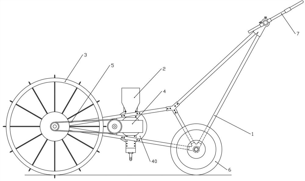 Wheat fine single-grain seeder suitable for individual development experiment