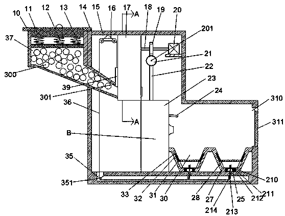 Walnut kernel and husk separation device