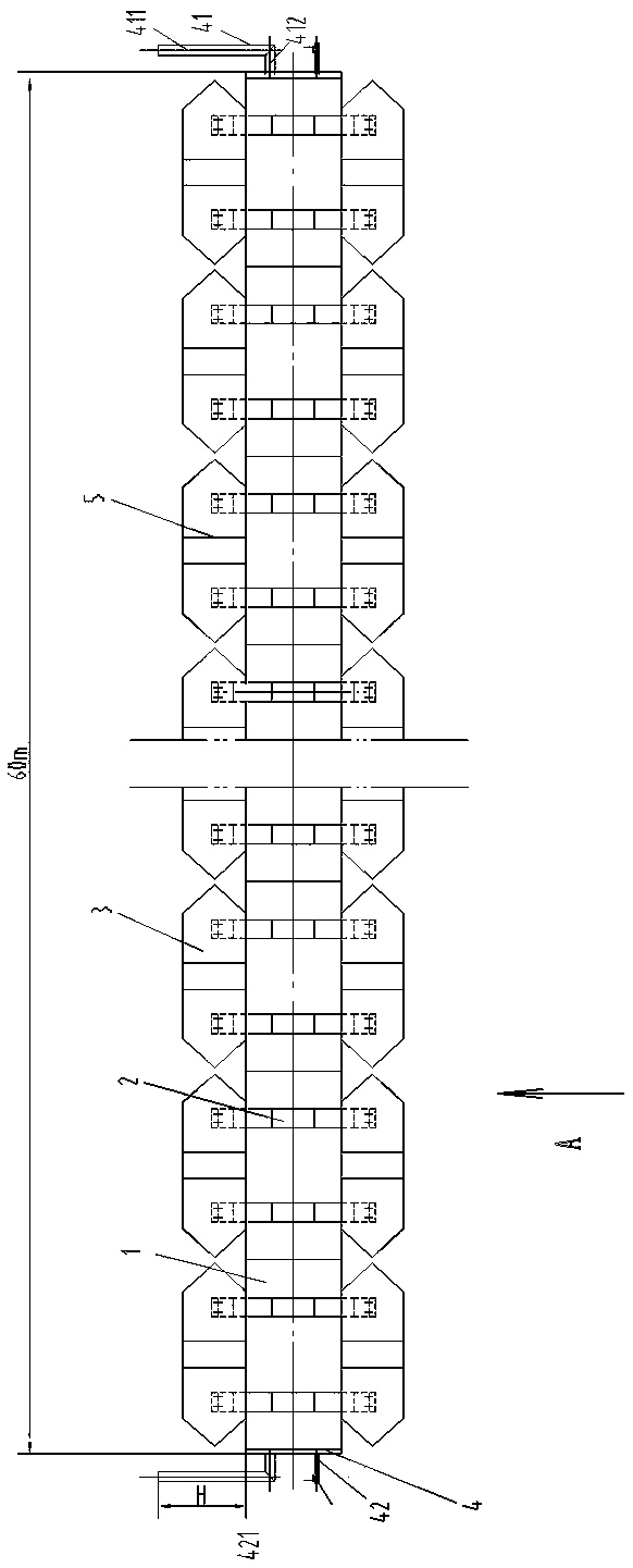 Large-diameter underwater water pipeline floating device and method