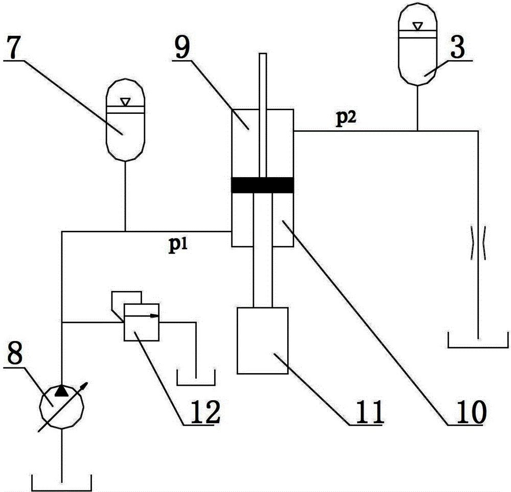 Hydraulic system for hydraulic pile hammer