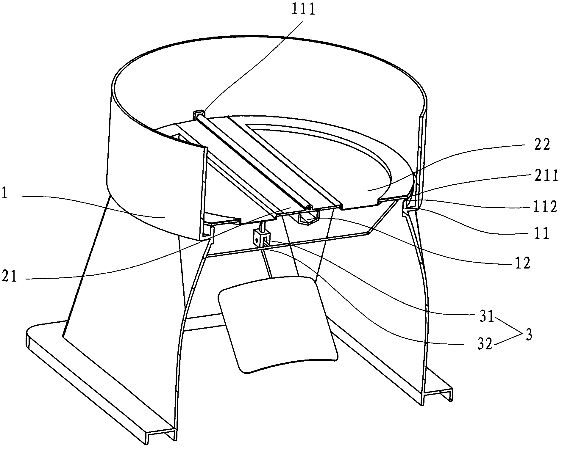 Air discharging cover for range hood