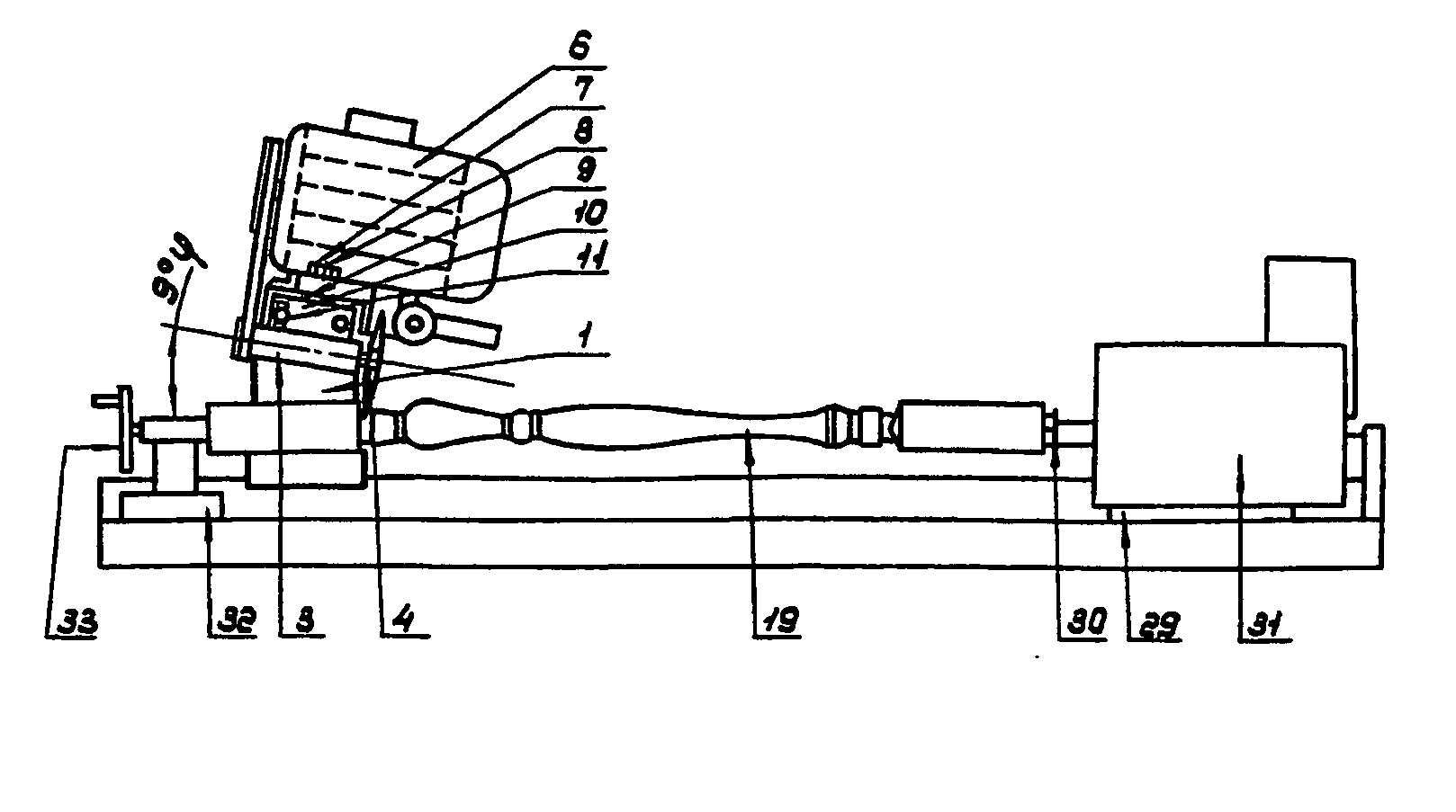 Device to produce round cross-section articles with complicated profiled surfaces