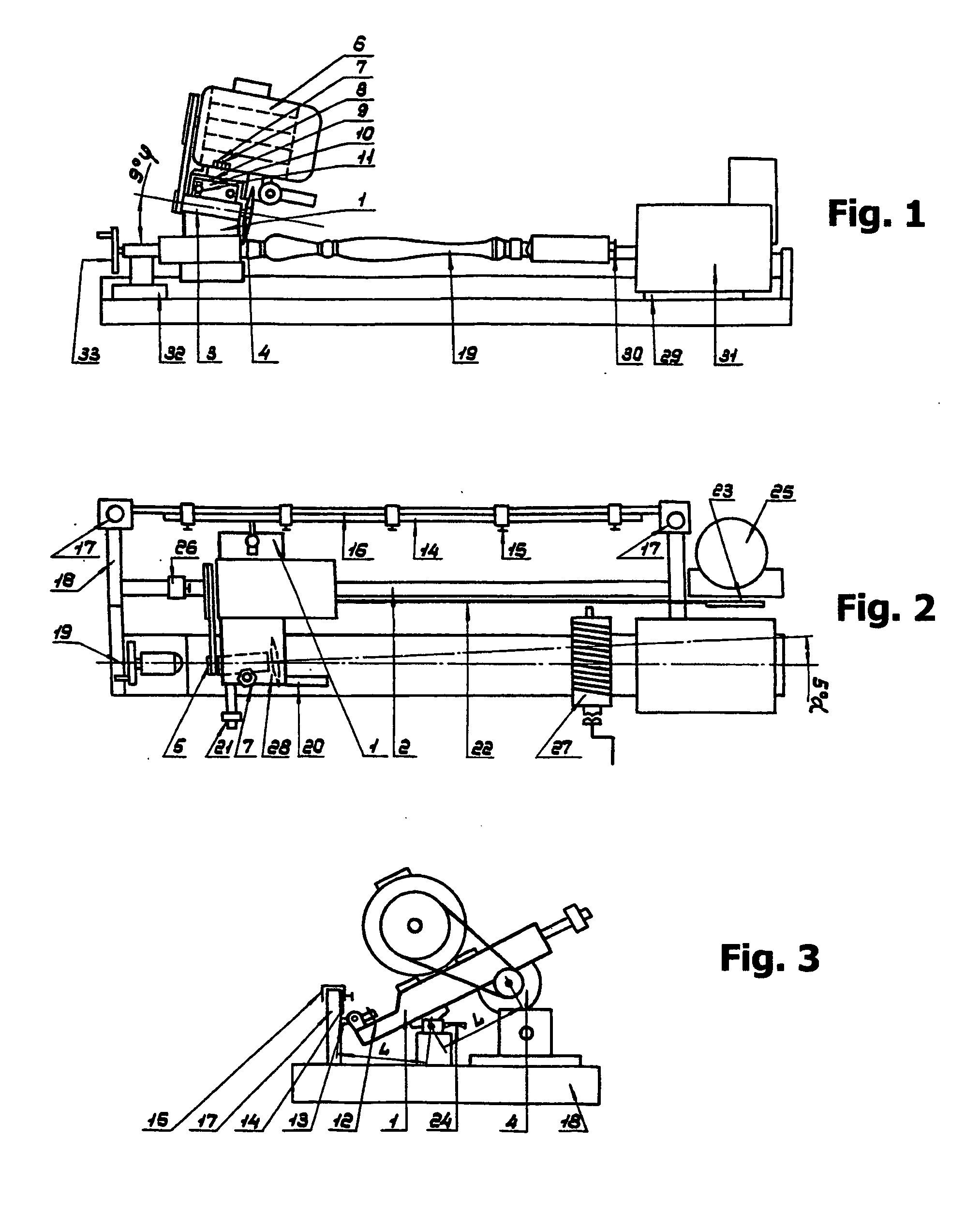 Device to produce round cross-section articles with complicated profiled surfaces