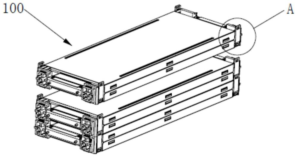 Battery core stacking module and soft package battery module