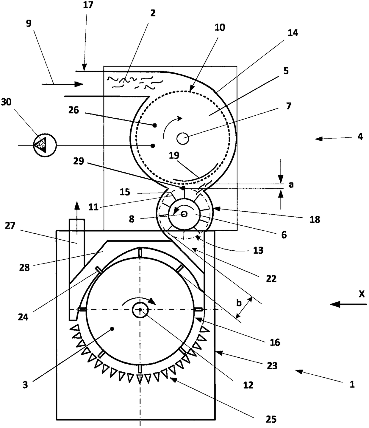 Device for cleaning fibrous material