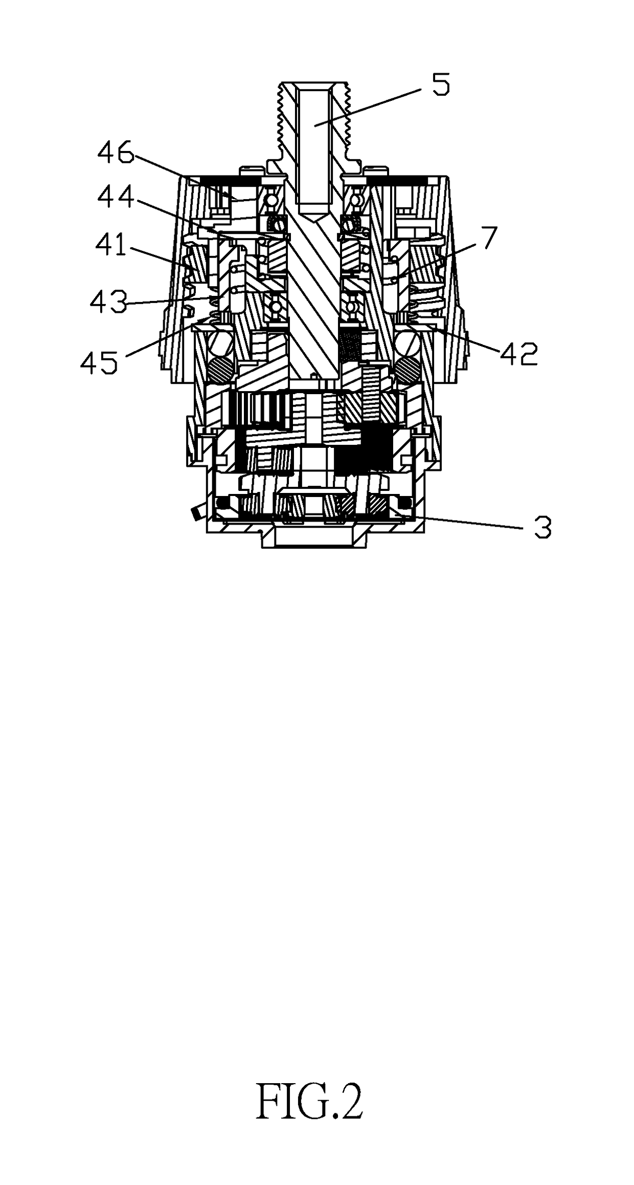 Gear adjusting device for electric impact drill