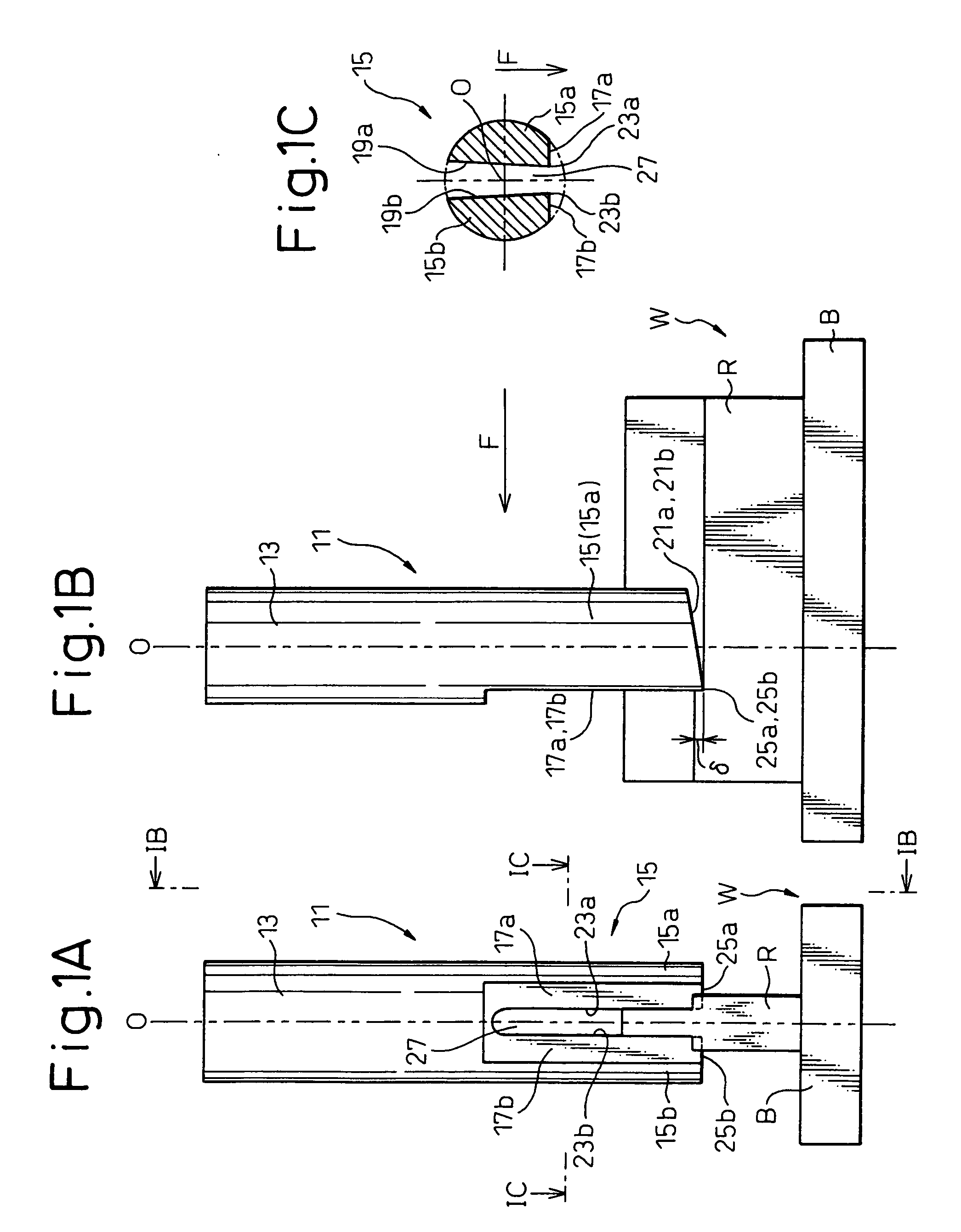 Cutting method and apparatus and rib electrode for electric discharge machining