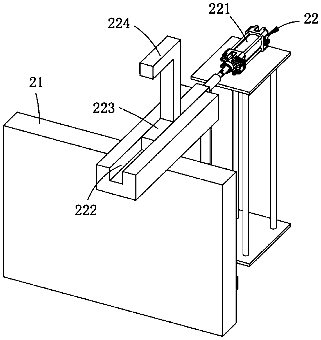 Automatic conveying line for molded winding inductor processing